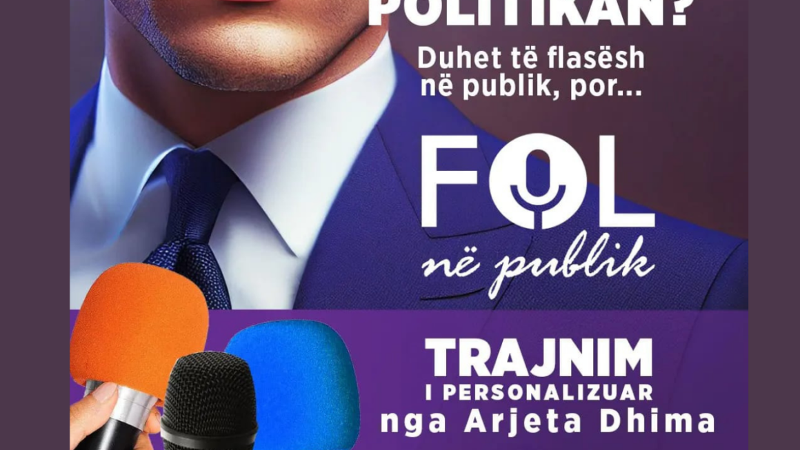 Trajnim i personalizuar për të folurin në publik me Arjeta Dhima